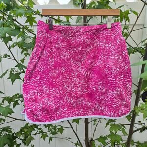 Zelos Womens Large Pink Abstract Print Performance Skort